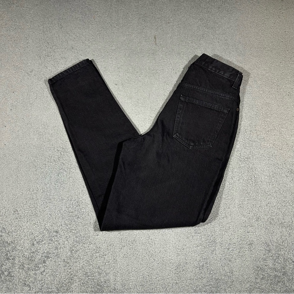 Vintage 90’s Gap USA Black Denim Jeans Women’s 26 High Rise Reverse Fit #1687